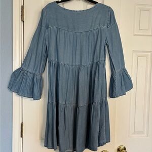 beachlunchlounge Light Blue Tiered Dress